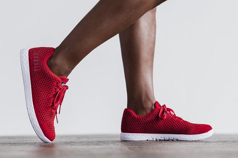 Women's Nobull Racing Suede Trainers Red | SG B2822E